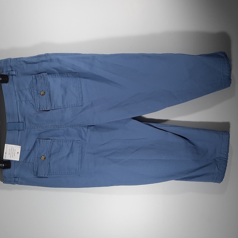 NWT INTRO ❤ LOVE THE FIT blue Tabby Capri pants, Sz 16 - Picture 7 of 13